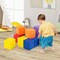 12-Piece Soft PU Foam Cube Blocks Stacking Crawling and Playroom Fun for Kids